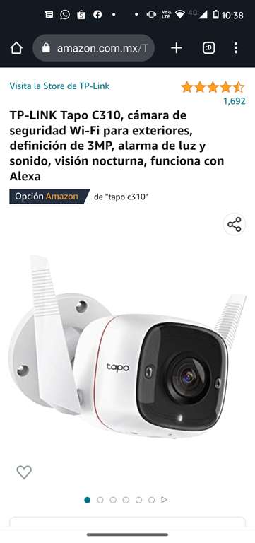 Amazon: camara Tapo C310
