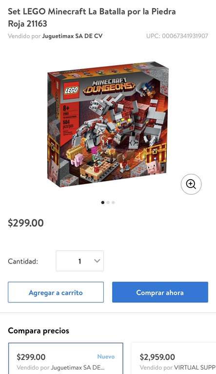 Walmart: Set LEGO Minecraft La Batalla por la Piedra Roja