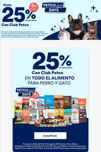PETCO DAY descuentos del 25%+10% con Easy Buy-$50 Club Petco
