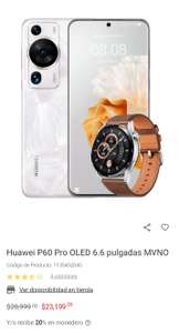 Liverpool: Huawei P60 Pro 12/512 Blanco y Negro + Watch GT 3 46 mm (pagando con TDC Banorte digital a 1 mes)