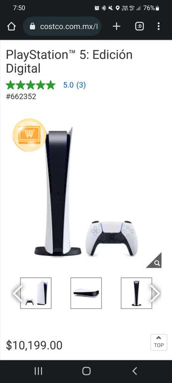 Costco: PlayStation 5: Edición Digital | Pagando con TDC Costco Citibanamex