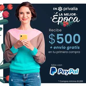 Privalia: Cupón de $500 en Compras de $1200 con PayPal