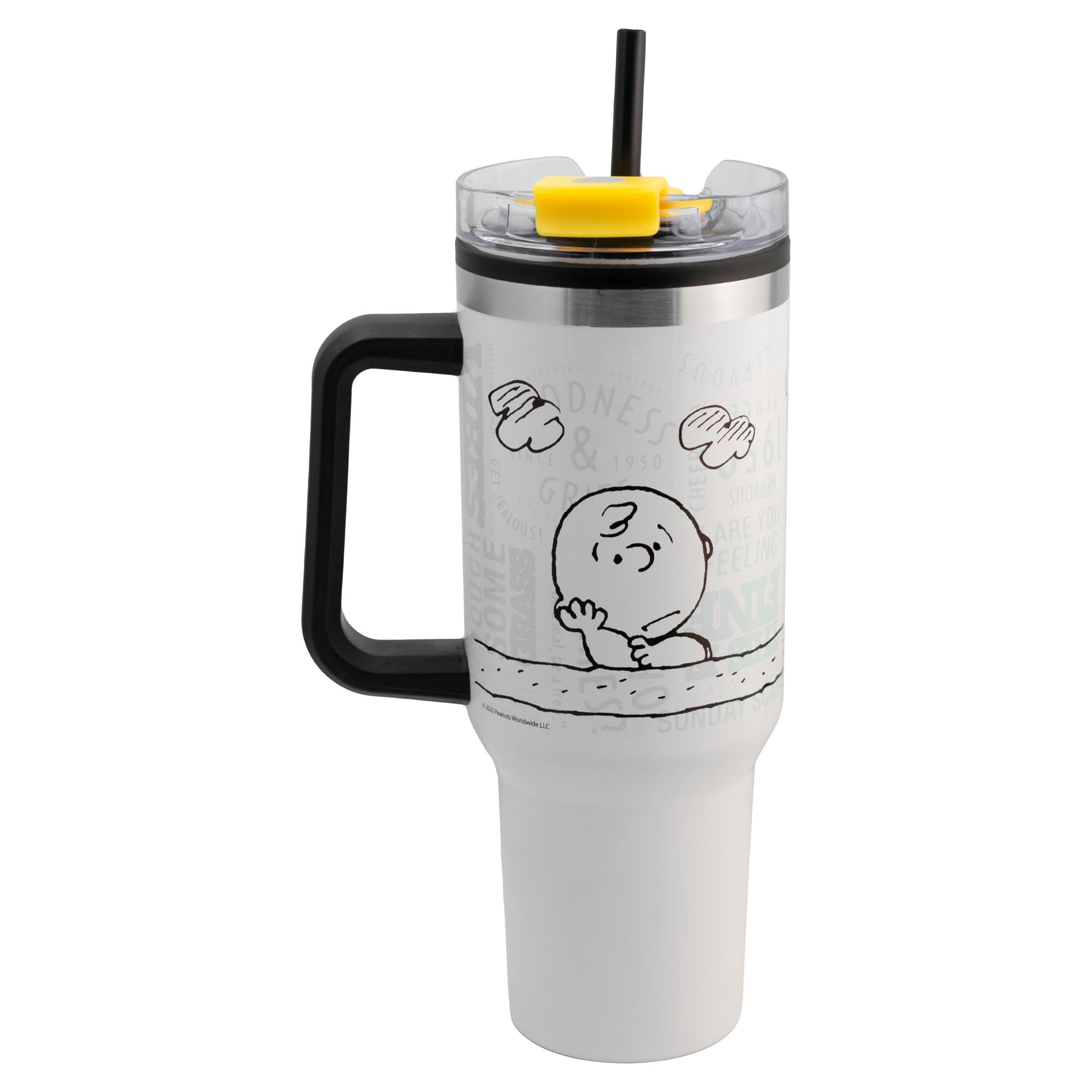 Amazon: Termo doble pared con tapa hermetica, para fanaticos de Snoopy capacidad 1.2L
