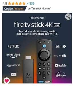 Amazon: Fire tv stick 4k max