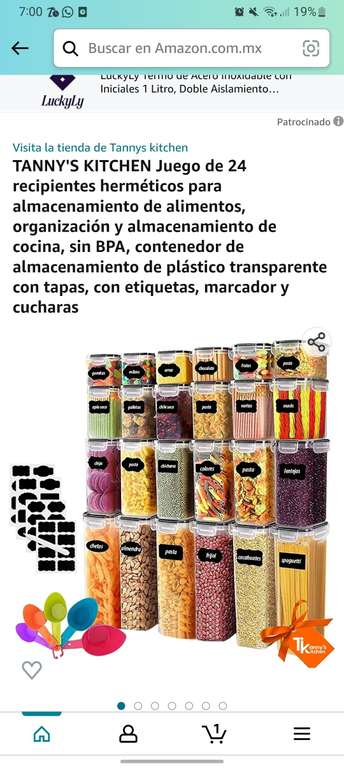 Amazon: 24 piezas de recipientes hermeticos para almacenamiento y organización de alimentos. Con cupon de $500