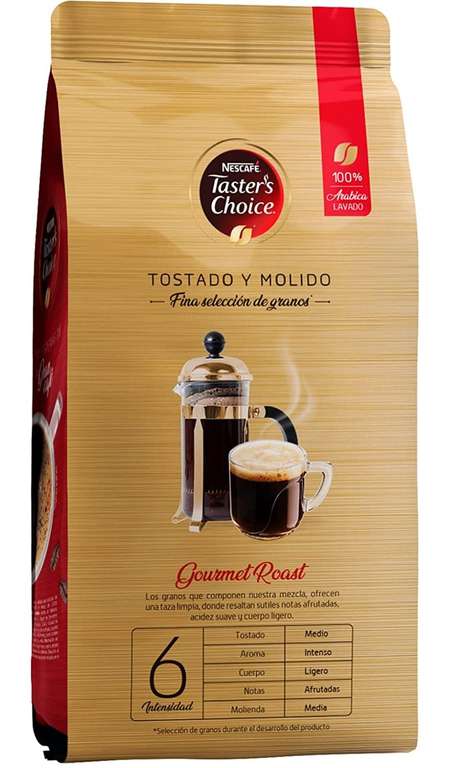Amazon: Café molido de grano Taster's Choice 1 Kg para despertar