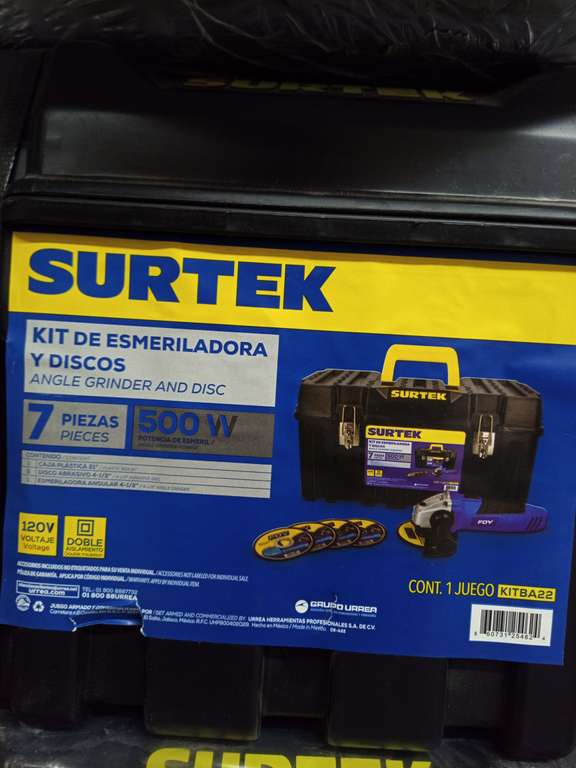 Bodega Aurrera: Surtek kit esmeriladora/caja de herramientas