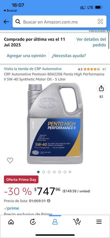 Amazon: Aceite Pentonsin 5w40