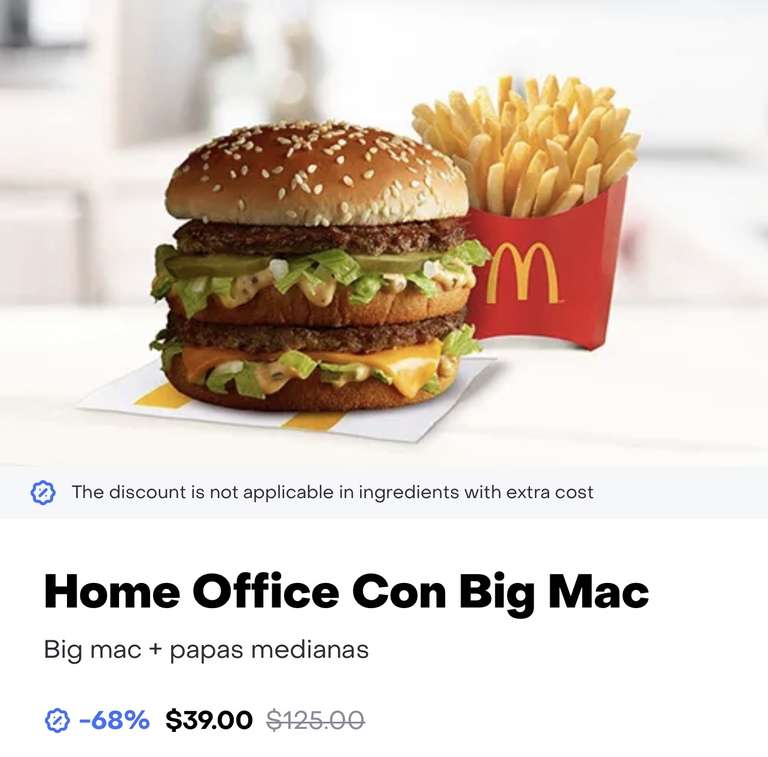 Rappi: Home office con Big Mac