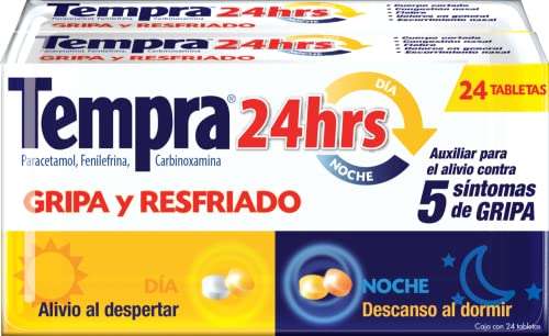 Amazon: Tempra 24 Hrs Gripa y Resfriado, pack de 2 cajas con 24 tabletas cada una