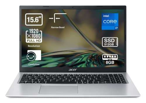 Amazon España: Acer Aspire 3 A315-58 15.6” Intel Core i7-1165G7, 8GB RAM, 512GB SSD, Intel Iris Xe Graphics, Sin S/O FULL HD LED