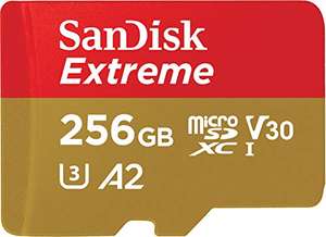 Amazon: Micro SD SanDisk Extreme de 256GB clase 10 u3 A2