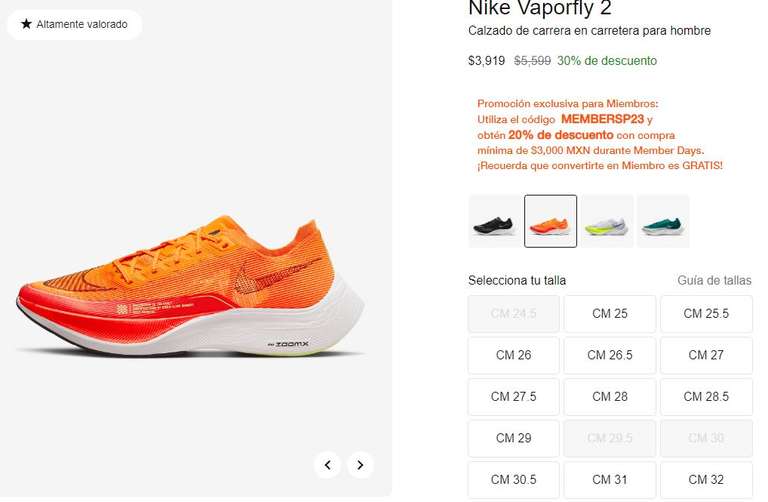 Tenis Nike Vaporfly 2 para correr bien rápido (Mujer y hombre)