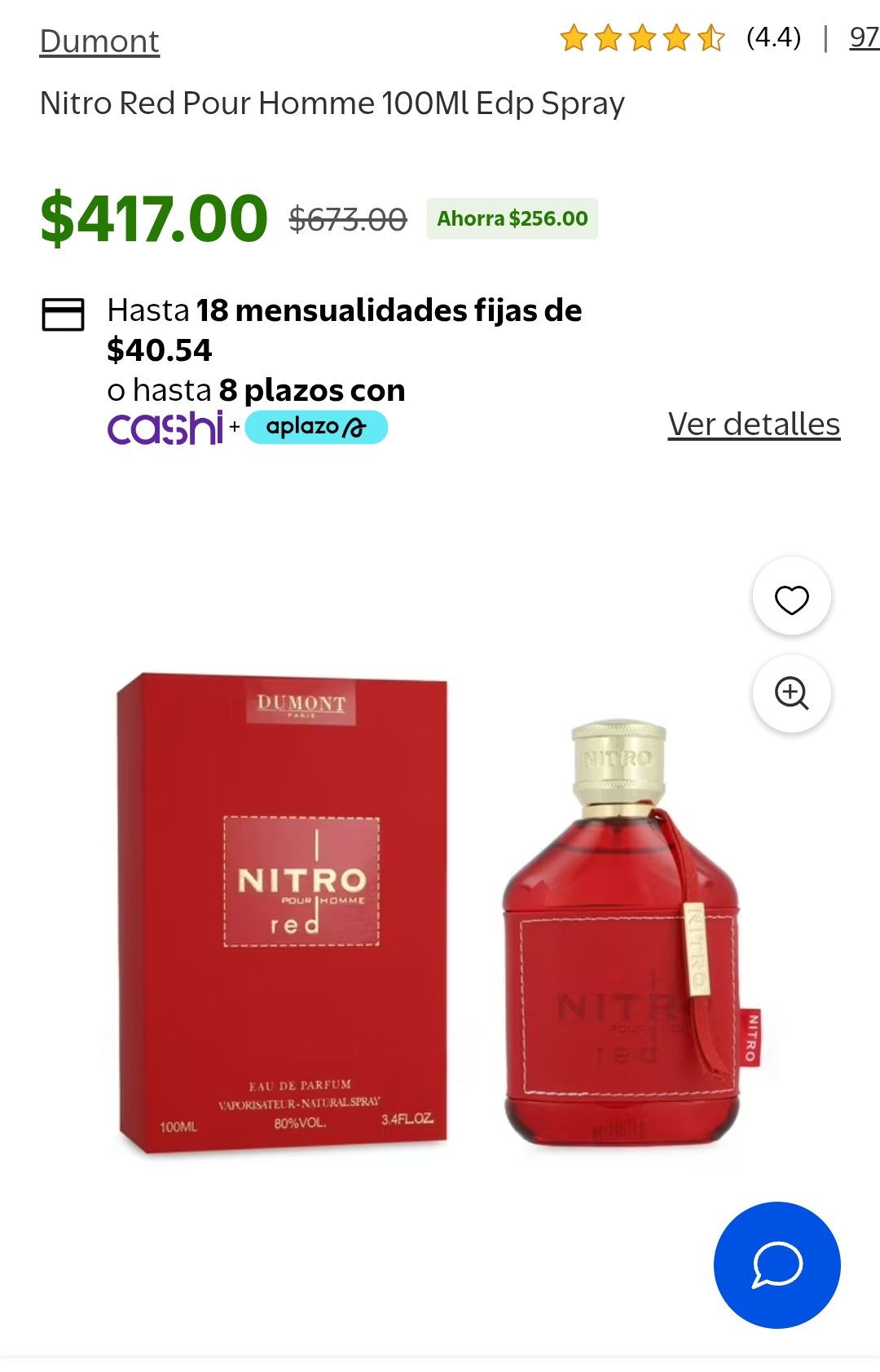 Walmart: Nitro Red Pour Homme 100Ml Edp Spray