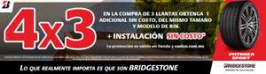 Costco: Llantas Bridgestone al 4 x 3 + instalción gratis