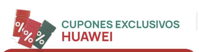 Huawei Store: Recopilación de cupones -$500 OFF / -300 OFF / -100 OFF