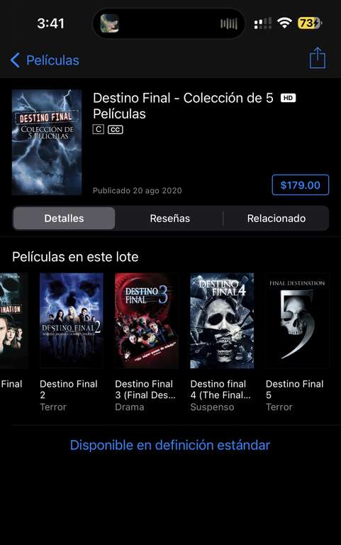 iTunes: Destino Final Colección 5 Películas