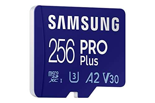 Amazon: SAMSUNG micro SDXC PRO Plus 256 GB UHS-I, U3, A2, V30 + Adaptador SD