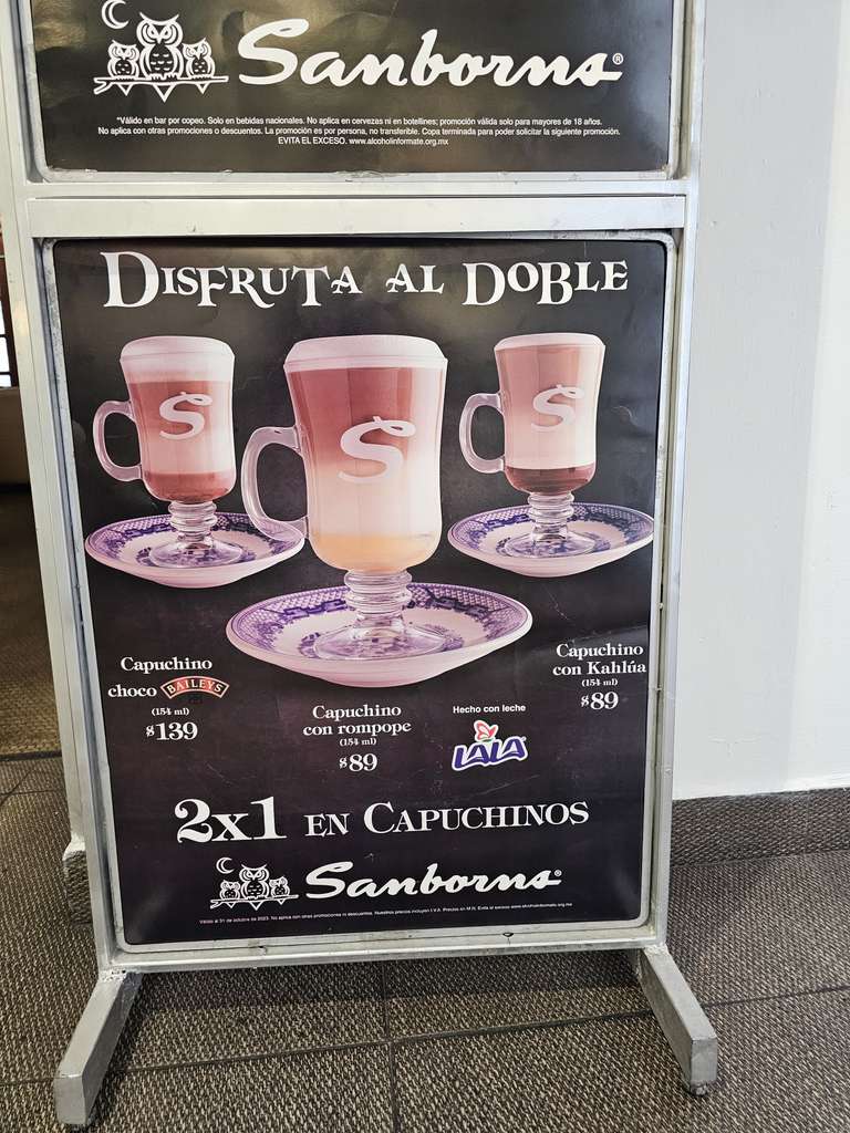 Sanborns: 2x1 en cappuccinos