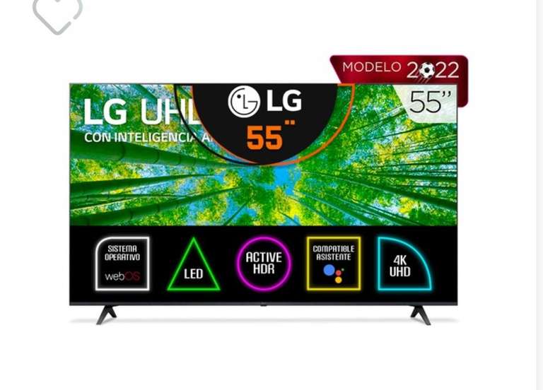 RadioShack: LG Smart TV 55UQ8000PSB 55 pulg. AI ThinQ 4K UHD