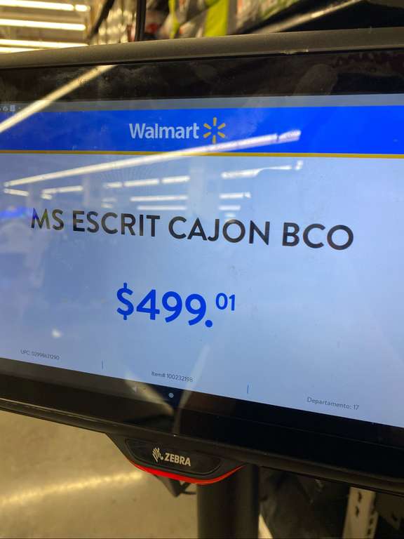 Walmart: Escritorio Mainstays Parson con Cajón. (Blanco y Café Expresso).