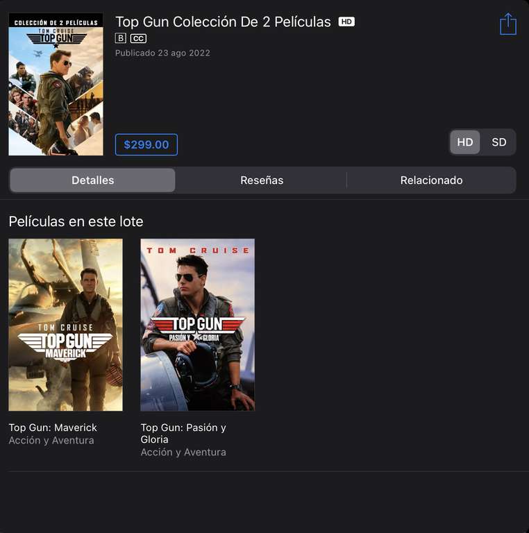 iTunes: Top Gun Colección De 2 Películas por Paramount Home Entertainment Inc.