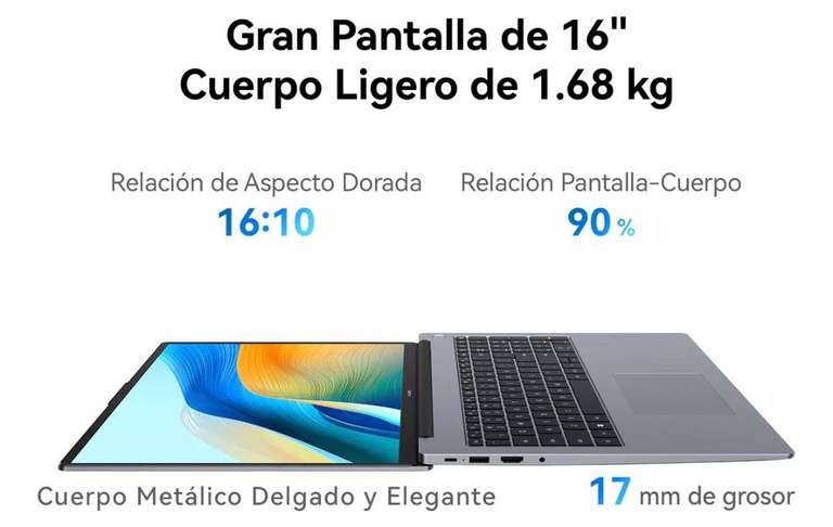 Mercado Libre: Huawei matebook D16 8gb 512 gb
