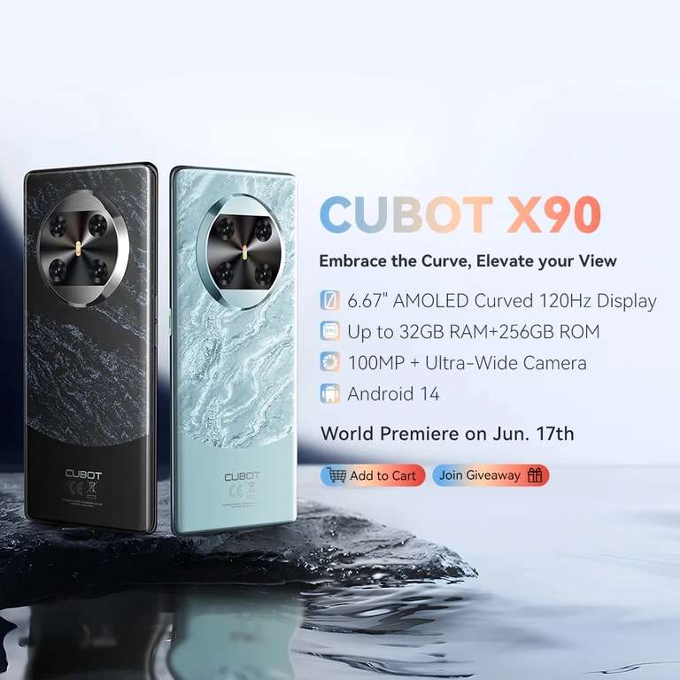 Aliexpress: Smartphone CUBOT X90 120 Hz 16GB + 256GB NFC
