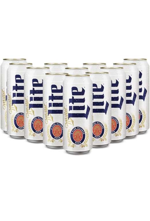 Amazon: Cerveza Miller Lite 710ml (12 Latas) (precio miembros prime)
