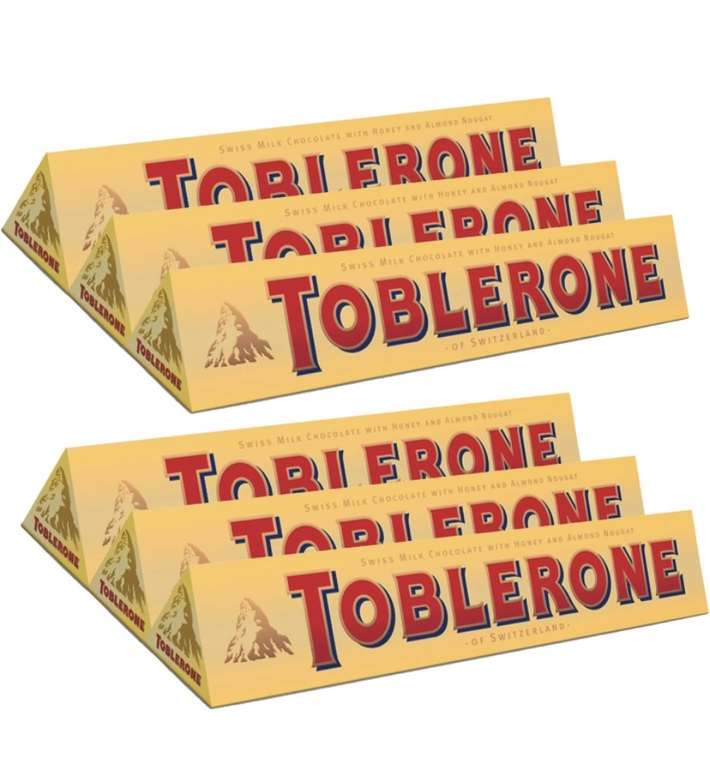 Amazon: Chocolates Toblerone 6 piezas 100gr