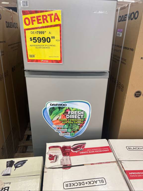 Soriana San Mateo: Refrigerador Daewoo 7”