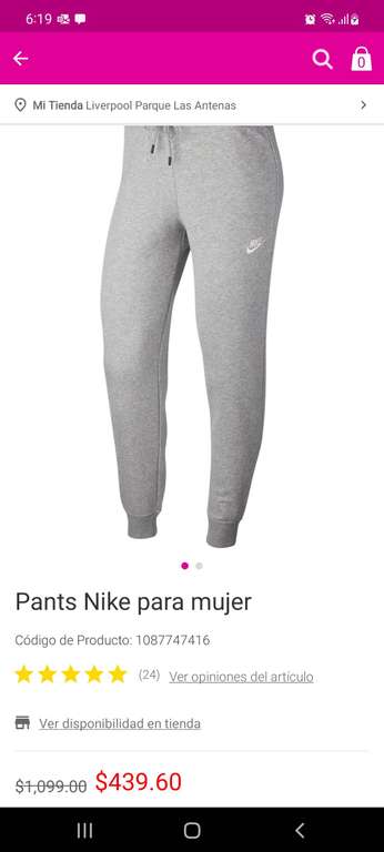 Liverpool Pocket: Pants Nike para mujer, Solo talla G