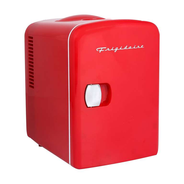Amazon: Mini refrigerador marca FRIGIDAIRE compacto y portátil, enfría seis latas de 12 oz, ecológico, incluye enchufes