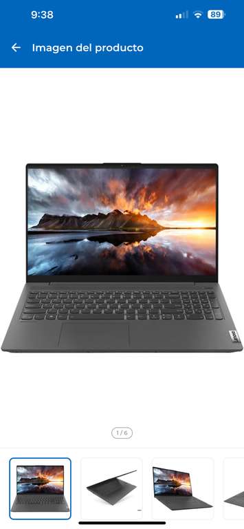 CyberPuerta: Laptop Lenovo IdeaPad 5-15ALC05 15.6" Full HD, AMD Ryzen 7 5700U 1.80GHz, 16GB, 512GB SSD, Windows 11 Prueba, Español, Gris
