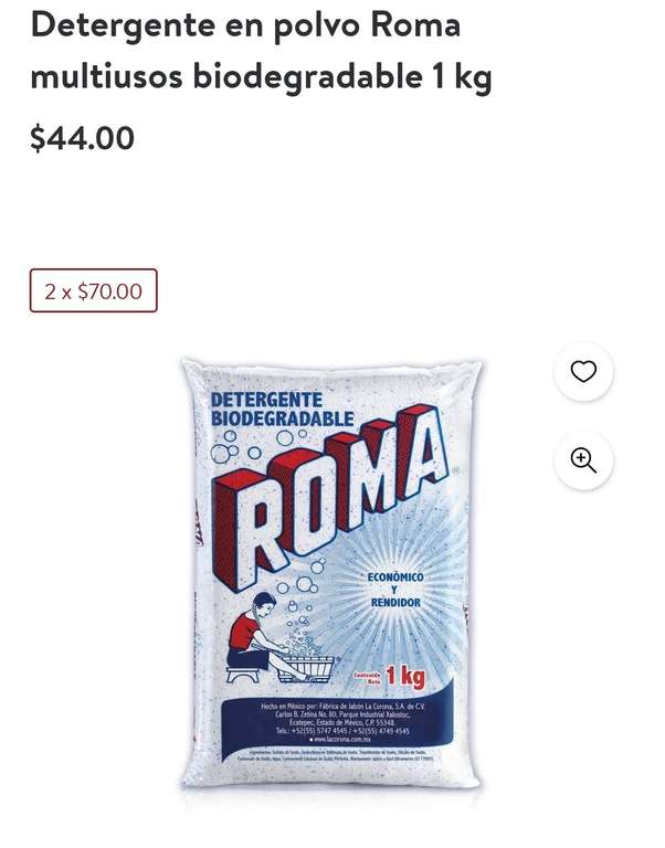 Walmart Super - Jabón Roma 2 kilos