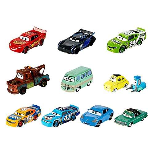 Disney Pixar Cars, Paquete de 10 Autos - Amazon