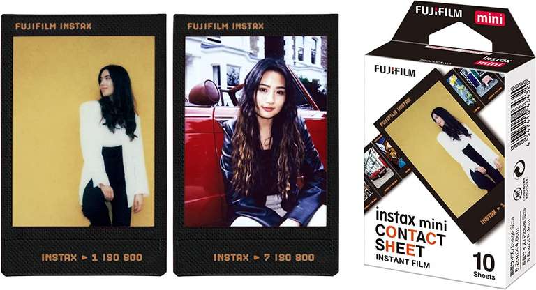 Amazon: Fujifilm Película de Hoja de Contacto Instax Mini - 30 exposiciones (negras)