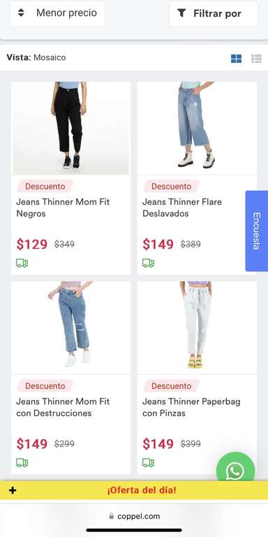 Jeans desde $129 - Coppel