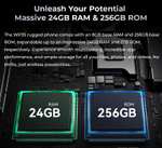 AliExpress: Celular Oukitel WP35 5G, 6,6 ", 2,4 K, 11000 mAh, 24GB + 256GB, Android 14, 64 MP, NFC