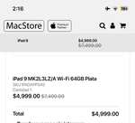 iPad 9a 64GB Nuevo - MacStore $4,999