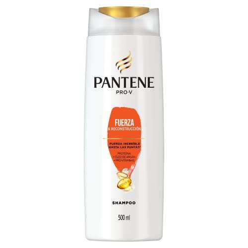 Amazon: Pantene Shampoo - 500 ml - Fuerza y Reconstrucción, con Aceite de Argán
