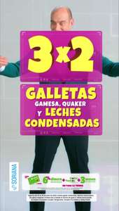 Soriana: Julio Regalado 2022: 3 x 2 en Galletas Gamesa, Quaker y leches condensadas