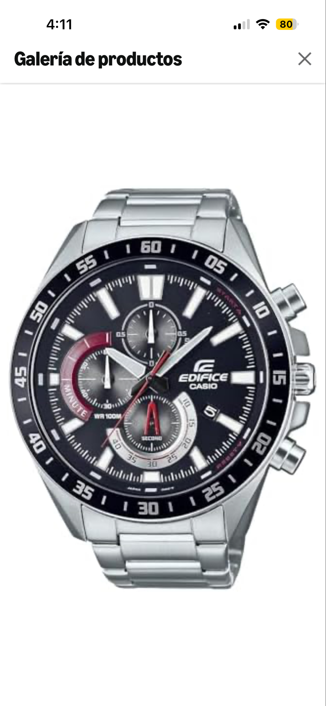 Amazon: Casio EDIFICE Rojo