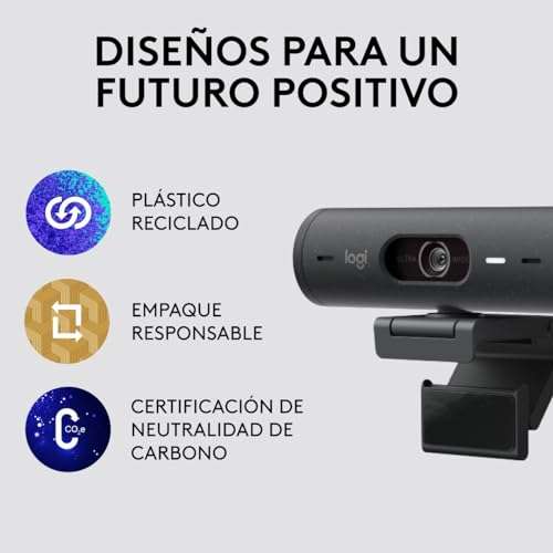 Amazon: Logitech Brio 500 Full HD Webcam - Grafito