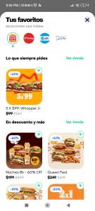 Rappi burger King Zapopan: Whopper Jr 3x$99