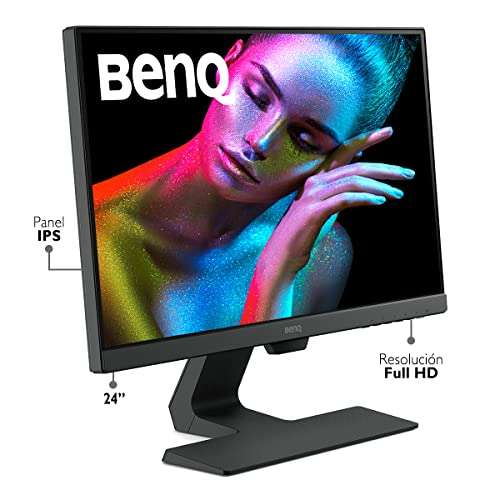 BenQ GW2480 Monitor LED, Eye-Care Tech, FHD 1080p, HDMI, Negro, 24 pulgadas