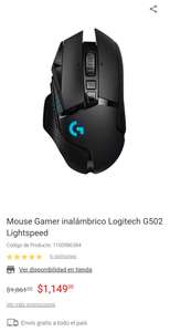 Liverpool: Mouse Gamer inalámbrico Logitech G502 Lightspeed