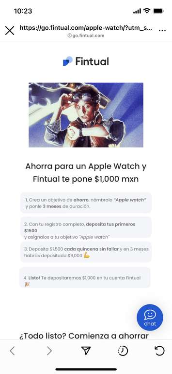 Fintual te regala $1000 para un Apple Watch (al ahorrar $1500 por quincena durante 3 meses)