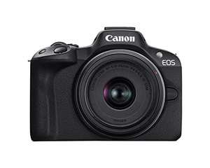Amazon - Canon EOS R50 Cámara de vlogging sin Espejo (Negro) con RF-S18-45mm F4.5-6.3 es Lente STM, 24.2 MP, Video 4K