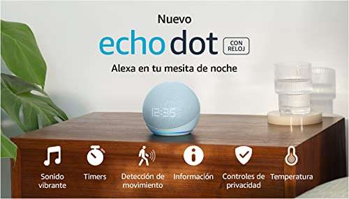 Amazon: Nuevo Echo Dot con reloj (5ta generación, modelo 2022)